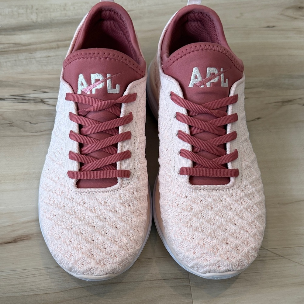 APL TechLoom Phantom Knit Sneaker in Blush Pink and Rose